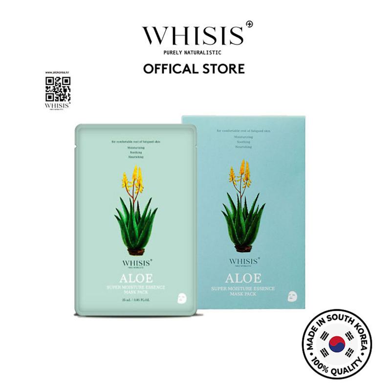 Mặt Nạ Dưỡng Da Cao Cấp Tinh Chất Nhụy Hoa Lô hội WHISIS Aloe Super Moisture Essence Mask Pack 25ml