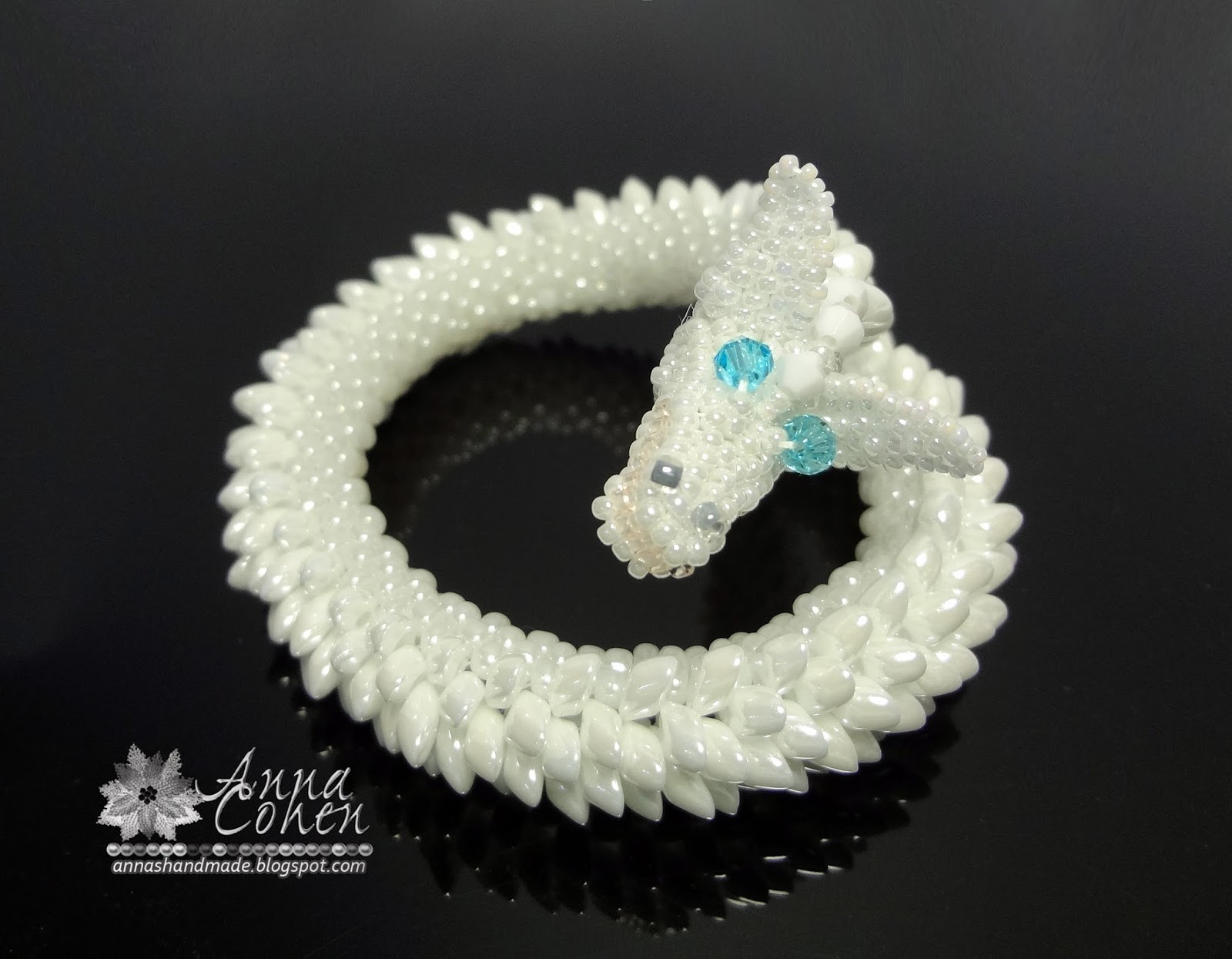 Anna's BeadsLab White Dragon bracelet