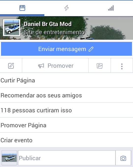 MINHA PAGINA NO FACEBOOK