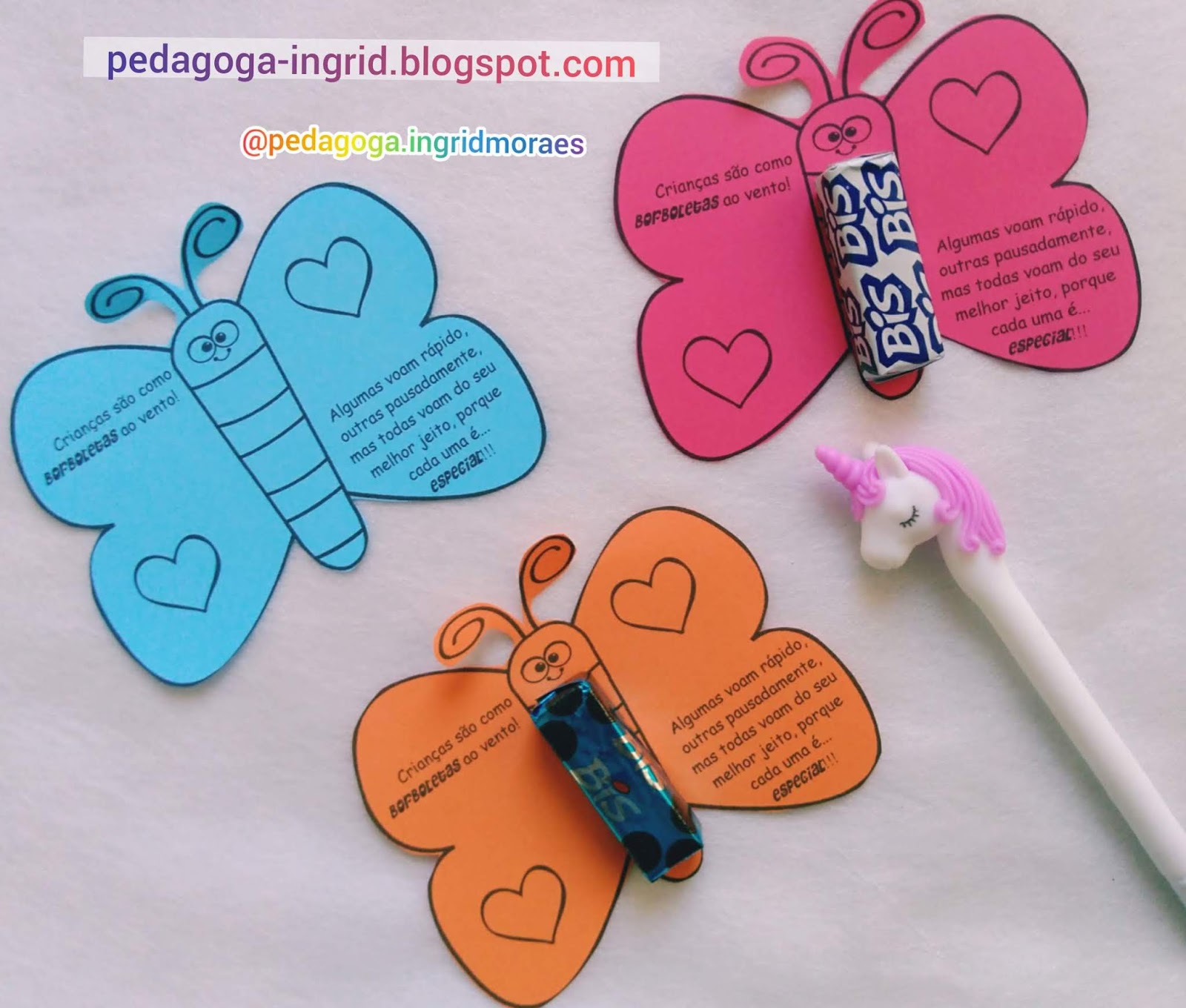 LEMBRANCINHA REUNIÃO DE PAIS OU RESPONSÁVEIS: BORBOLETAS ESPECIAIS