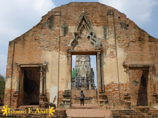 Ruins of Wat Ratchaburana in Ayutthaya Historical Park, Thailand