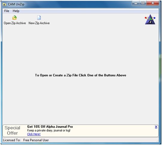 WindowsPC用のCAMUnZipソフトウェアを使用してファイルを簡単に圧縮および解凍します