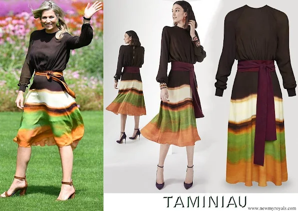 Queen Maxima wore Jan Taminiau short dress