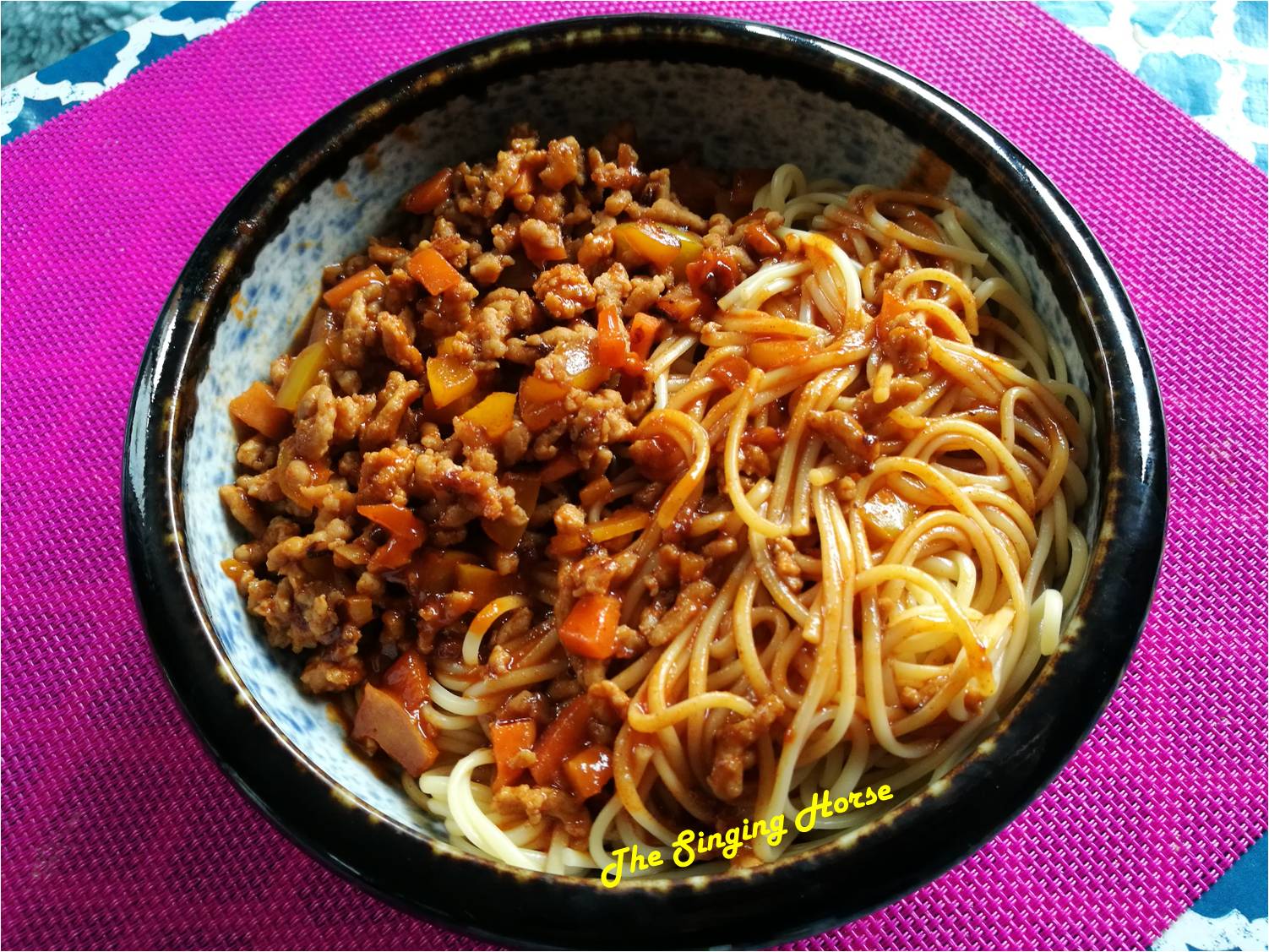Korean Noodle with Chilli Soybean Paste (짜장면 / Jajangmyeon)