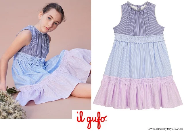 Princess Gabriella wore Il Gufo stripe-print tiered dress