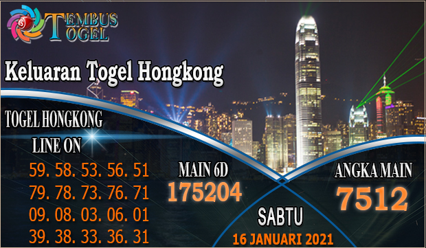 Keluaran Togel Hongkong - Hari Sabtu 16 Januari 2021