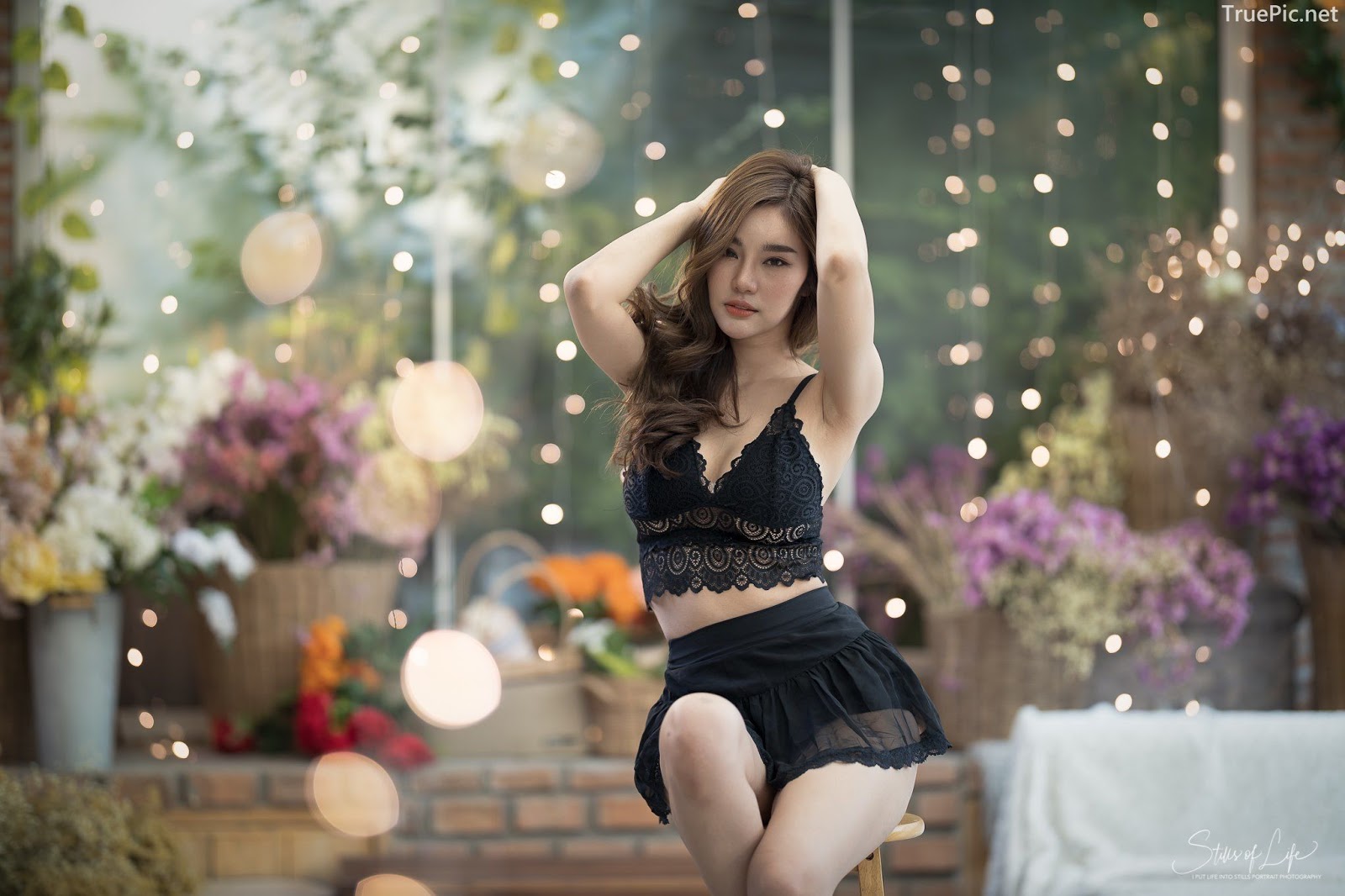 Thailand model - Jarunan Tavepanya - Charming black rose for Valentine day