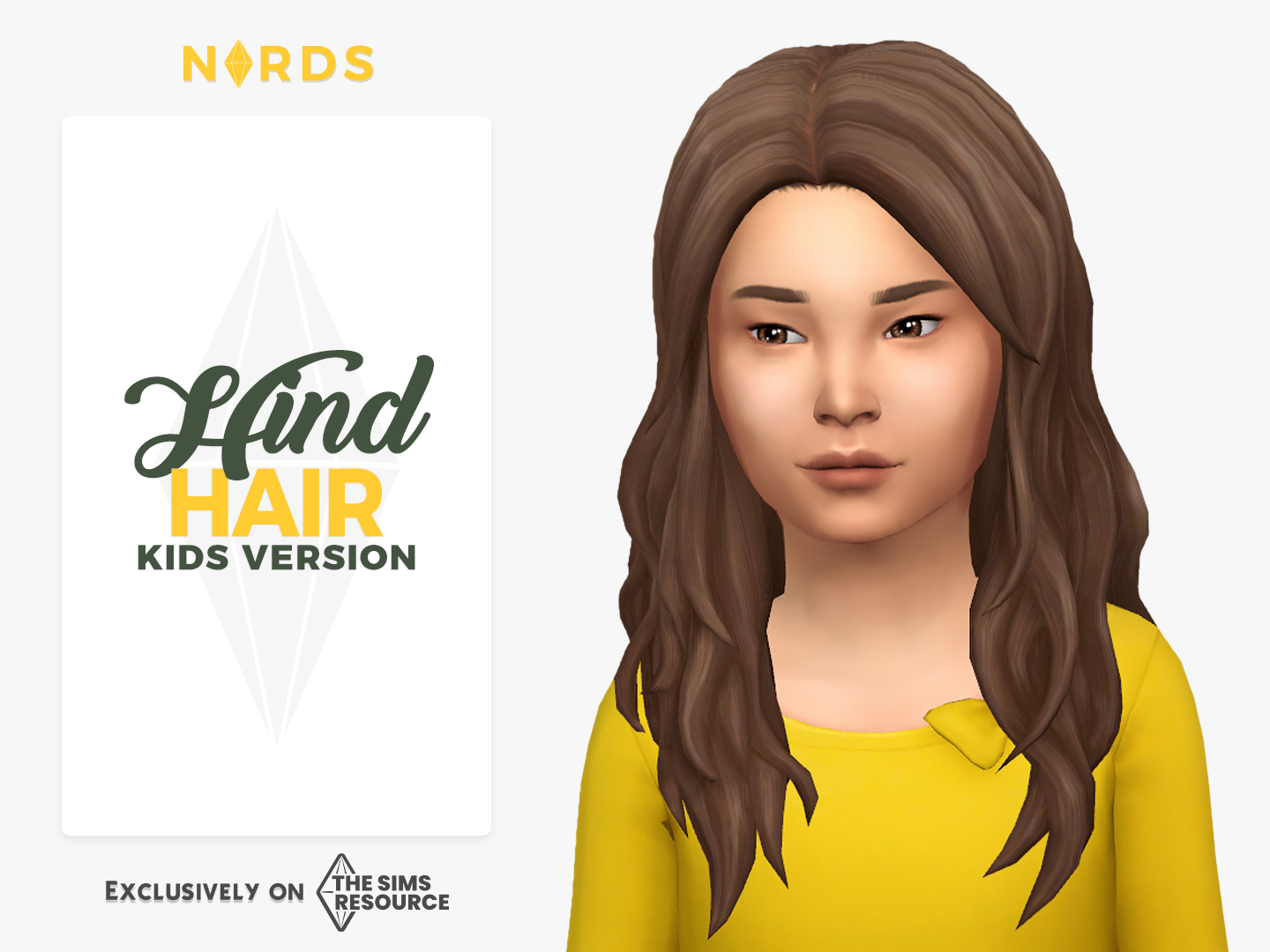 Hind Sims 4 CC Hair Kids