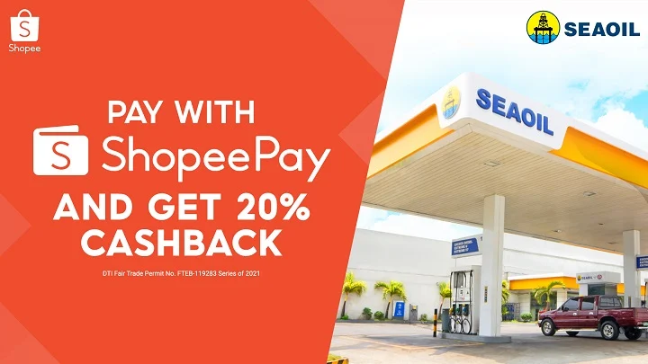 Pay with ShopeePay in SEAOIL, Get 20% Cashback