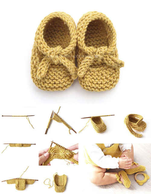 Amazing Knitting Baby Ballerina Booties Easy Pattern & Tutorial