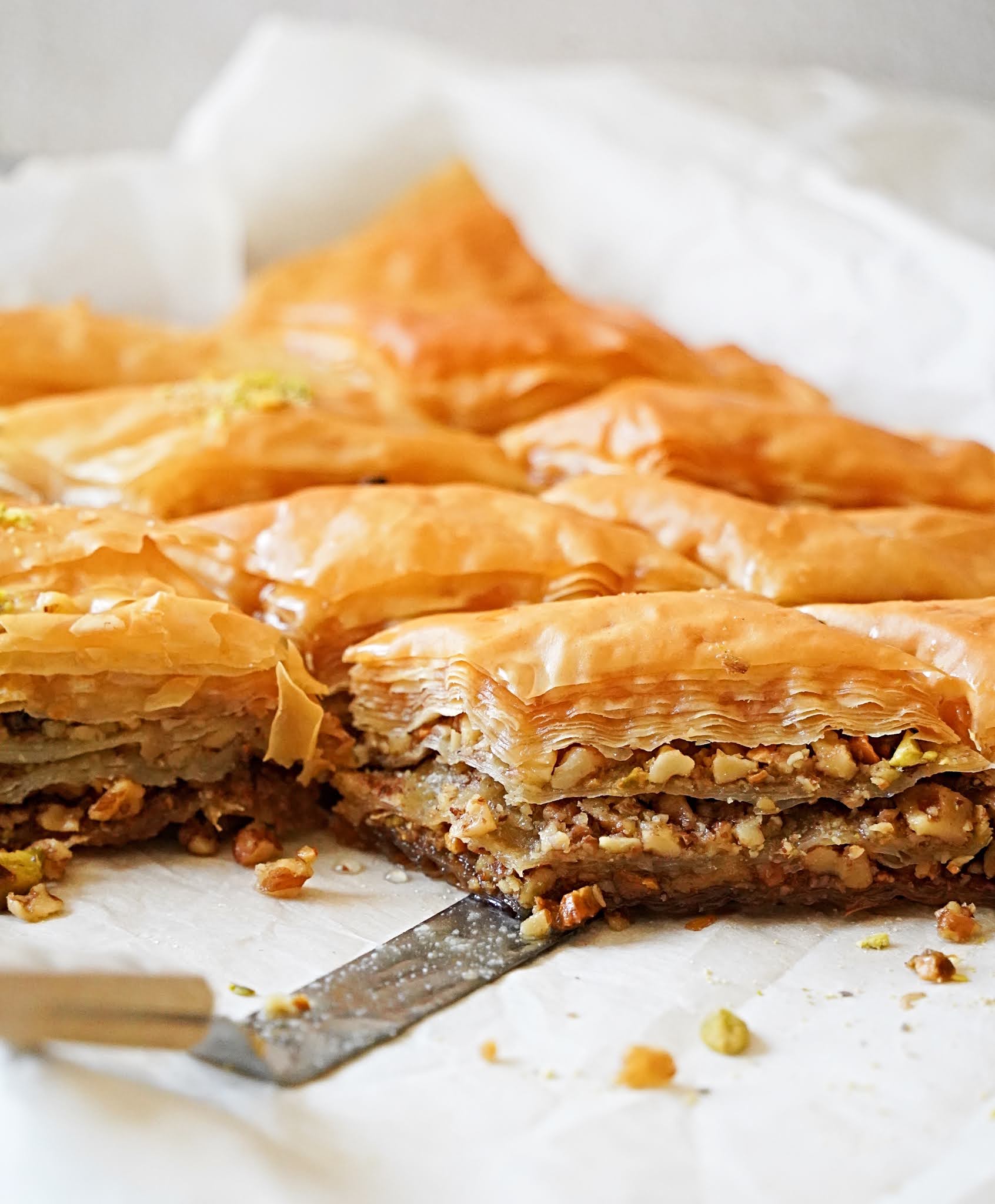 Baklava with Orange Blossom Water thinking a bao food
