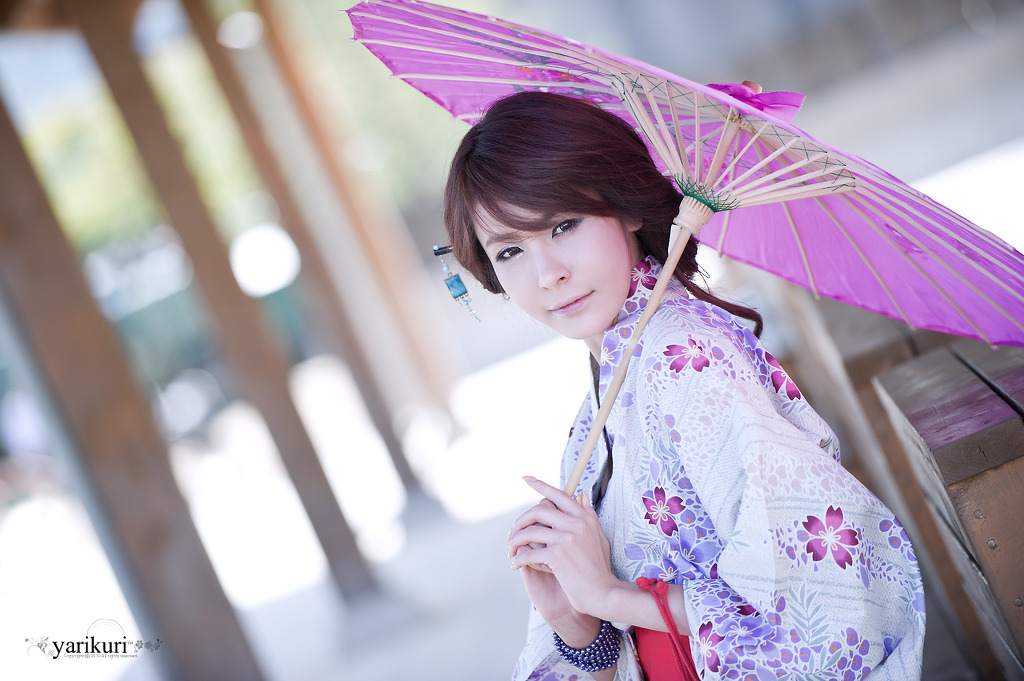 Song Joo Kyung, Purple Kimono | Asia Cantik Blog