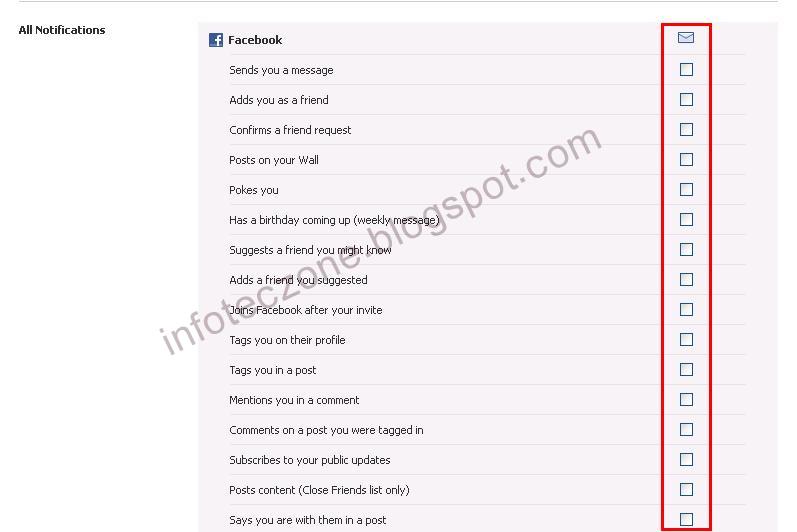 Stop facebook email notifications (if you dont like it) InfoTech Zone
