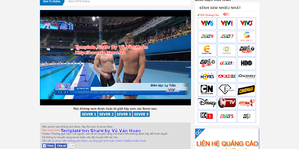 Share template và data Tivi blogspot đẹp 2016 by Vũ Văn Hoàn