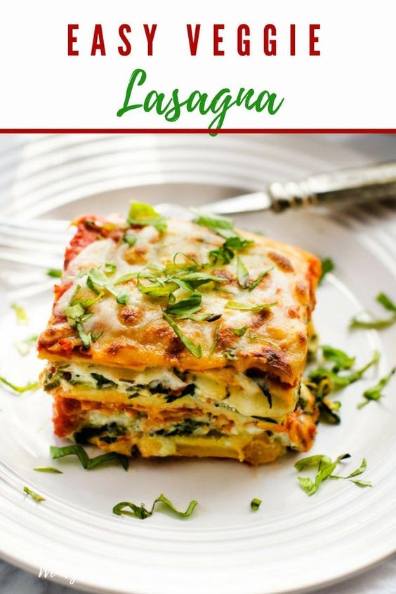 Easy Vegetable Lasagna - Fish Food
