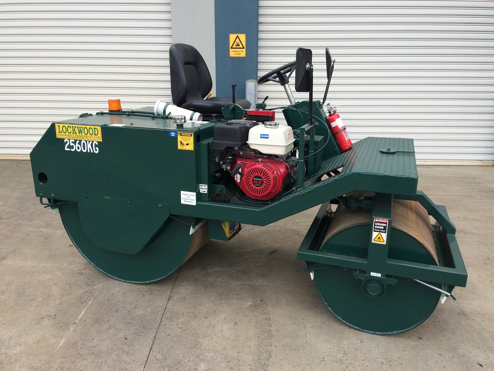 CHRISTIE PACIFIC MACHINERY NEW AND USED LOCKWOOD CRICKET PITCH ROLLER.