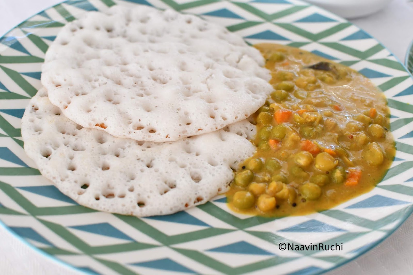Appam and Green Peas Curry