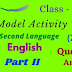 Model Activity Tasks | Second Language (English) | CLASS 5 | Part Two | 2021 | PDF | Question & Answer