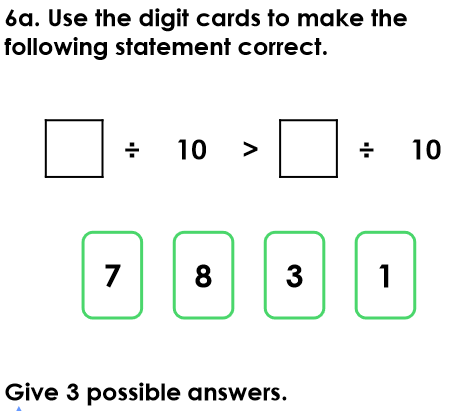 Year 4: Divide 1-digit by 10