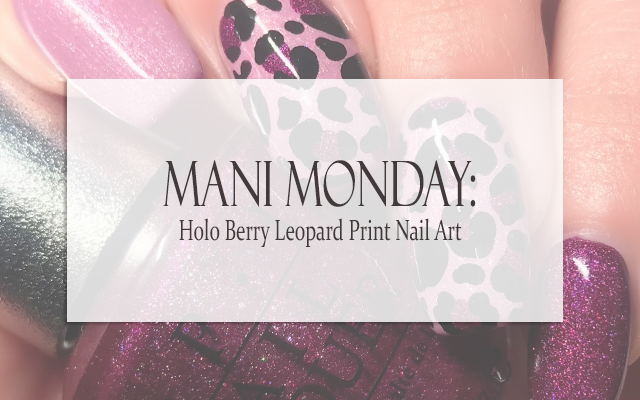Mani Monday – Camellia Edition – the navy leopard
