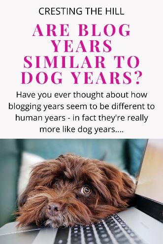 Have you ever thought about how blogging years seem to be different to human years - in fact they're really more like dog years....