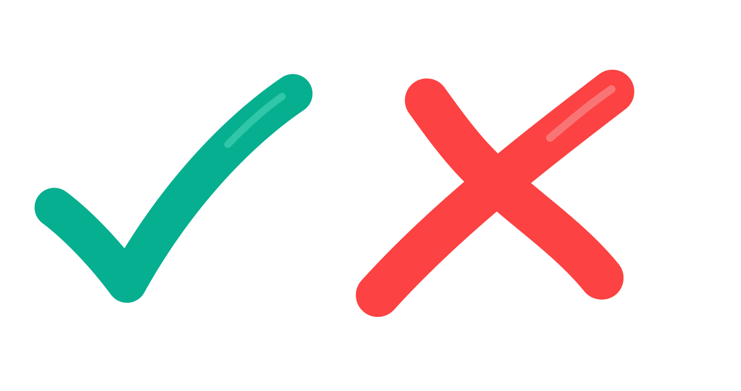 Крестики и галочки для презентации