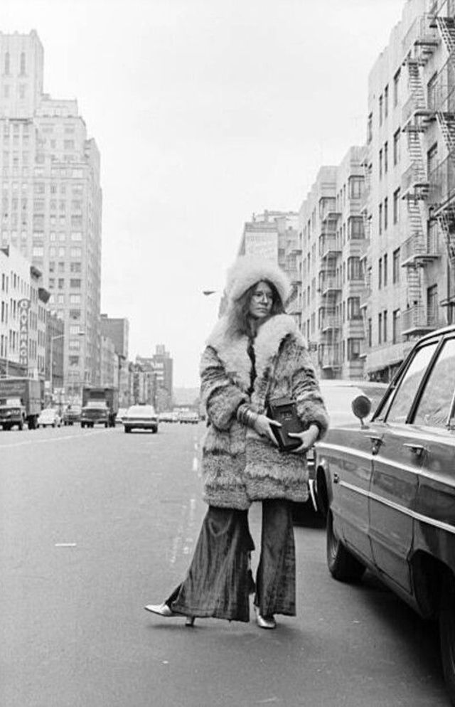 Janis Joplin Outside Of The Hotel Chelsea New York City March