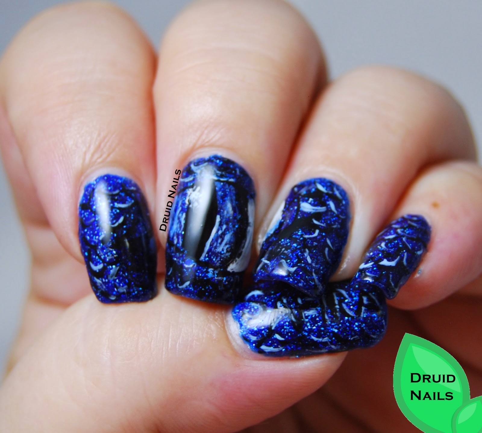 Druid Nails: Nail Art Ideas Linkup - September - Sapphire