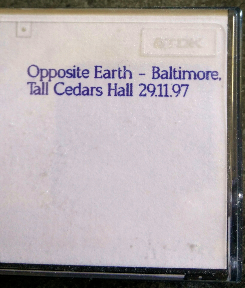 Opposite Earth (US) Live at Tall Cedars Hall, Baltimore [Bootleg] (29