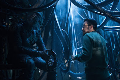 Justin Lin and Idris Elba on the set of Star Trek Beyond