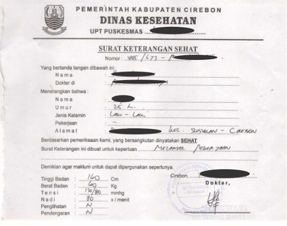 Cara Dan Contoh Membuat Surat Keterangan Sehat Untuk Melamar