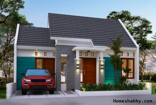 Model Terbaru Desain Dan Denah Rumah Nuansa Tosca Tipe 70