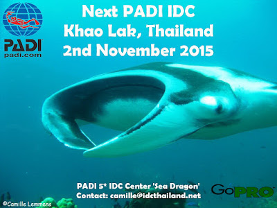 Next PADI IDC in Khao Lak, Thailand starts 2nd November 2015