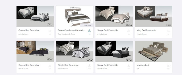 Bed Collection Sketchup Model , 3d free , sketchup models , free 3d models , 3d model free download