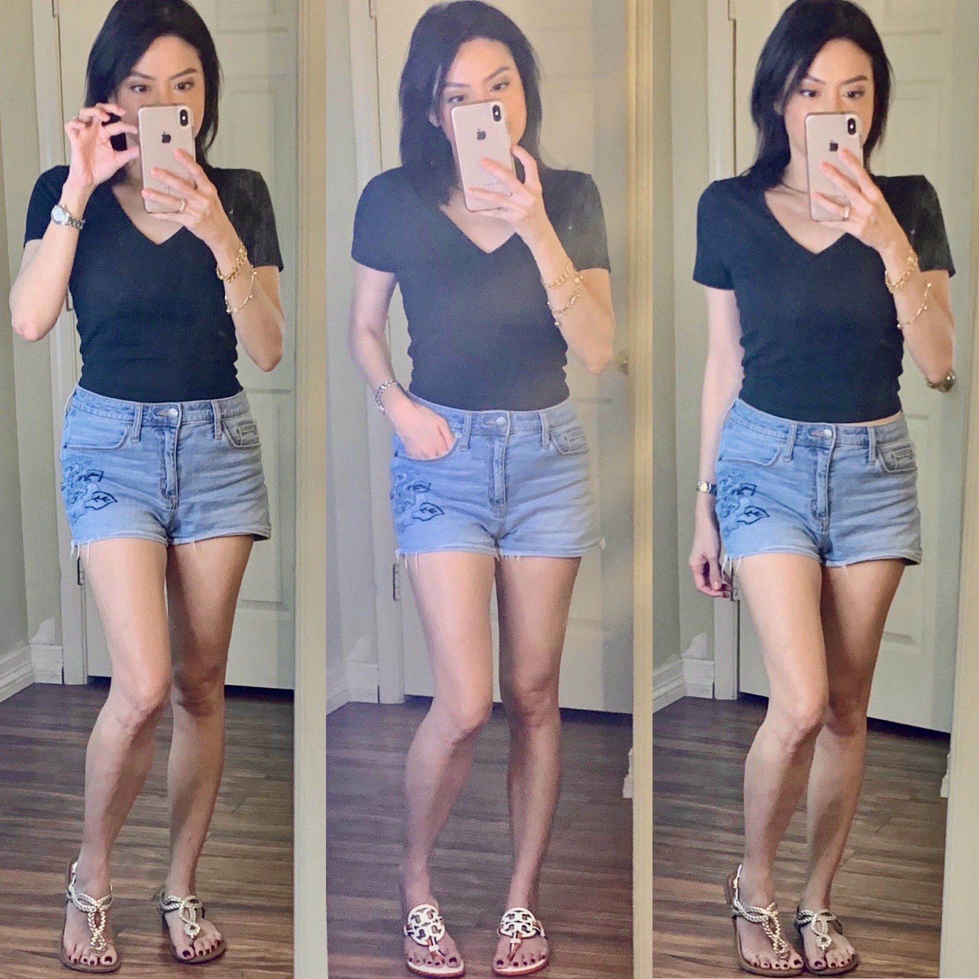 Target Short Sleeve V-Neck Cropped T-Shirt Target Short Sleeve V-Neck Cropped T-Shirt