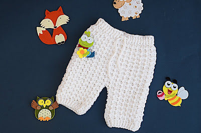 1 -Crochet Imagen Pantalones a crochet del conjunto blanco por Majovel Crochet