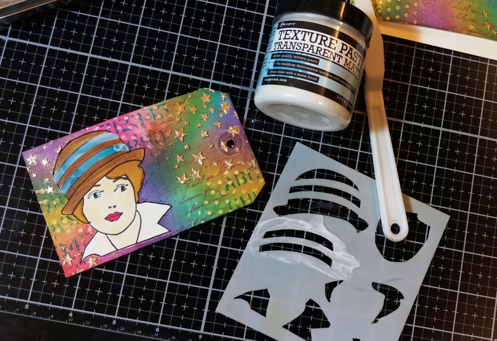 The Artful Maven: Ranger Glacier White Pigment Ink Steampunk 'Proud' Card