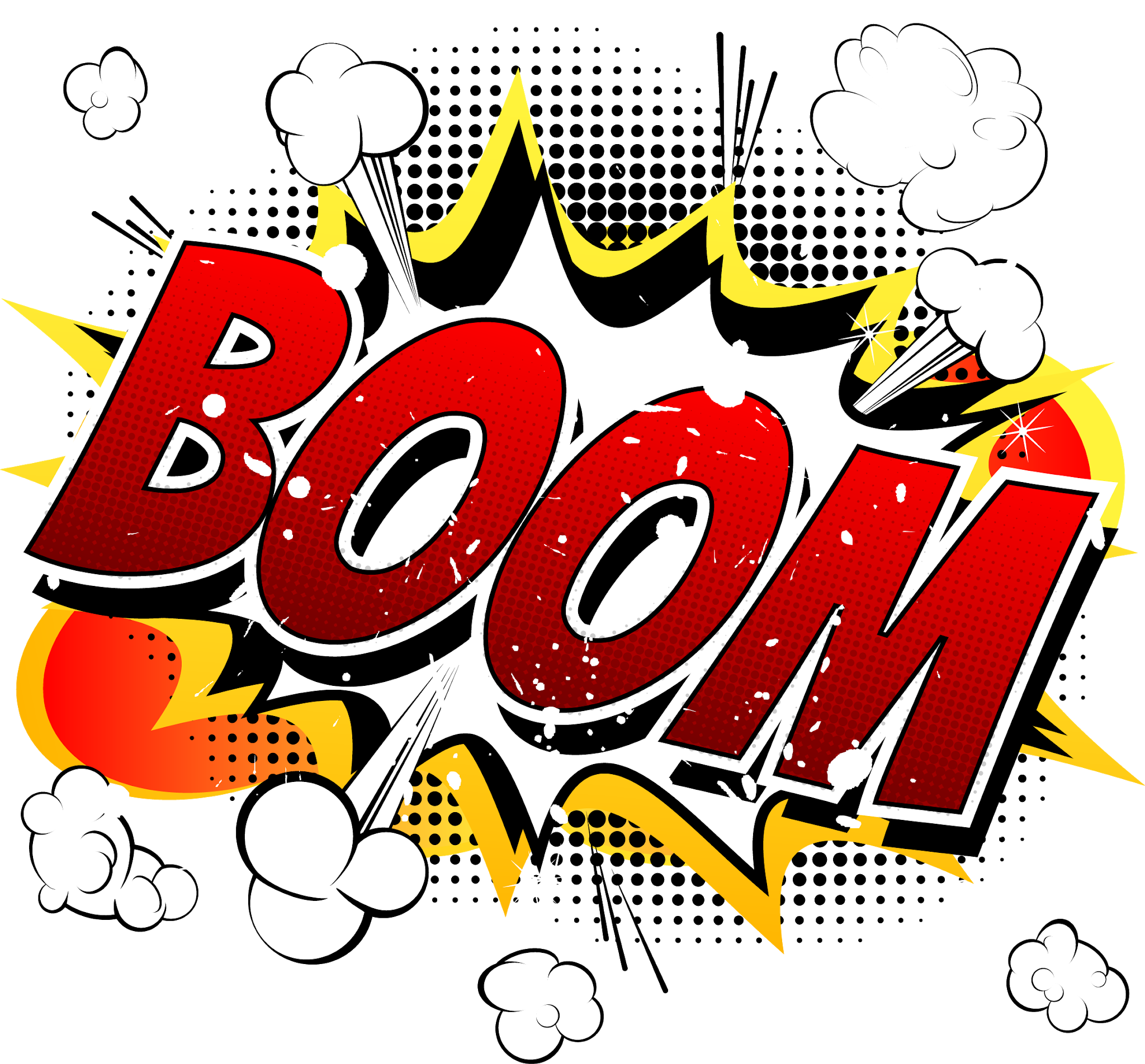 BOOM Comic Explosion Cloud, multicolored boom word illustration, free png by pngkh.com - PNGKH.COM