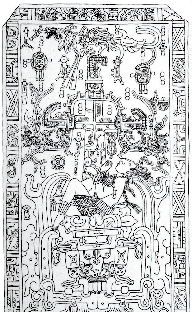 Правитель майя и космический корабль. То самое изображение Пакаля на крышке саркофага.
