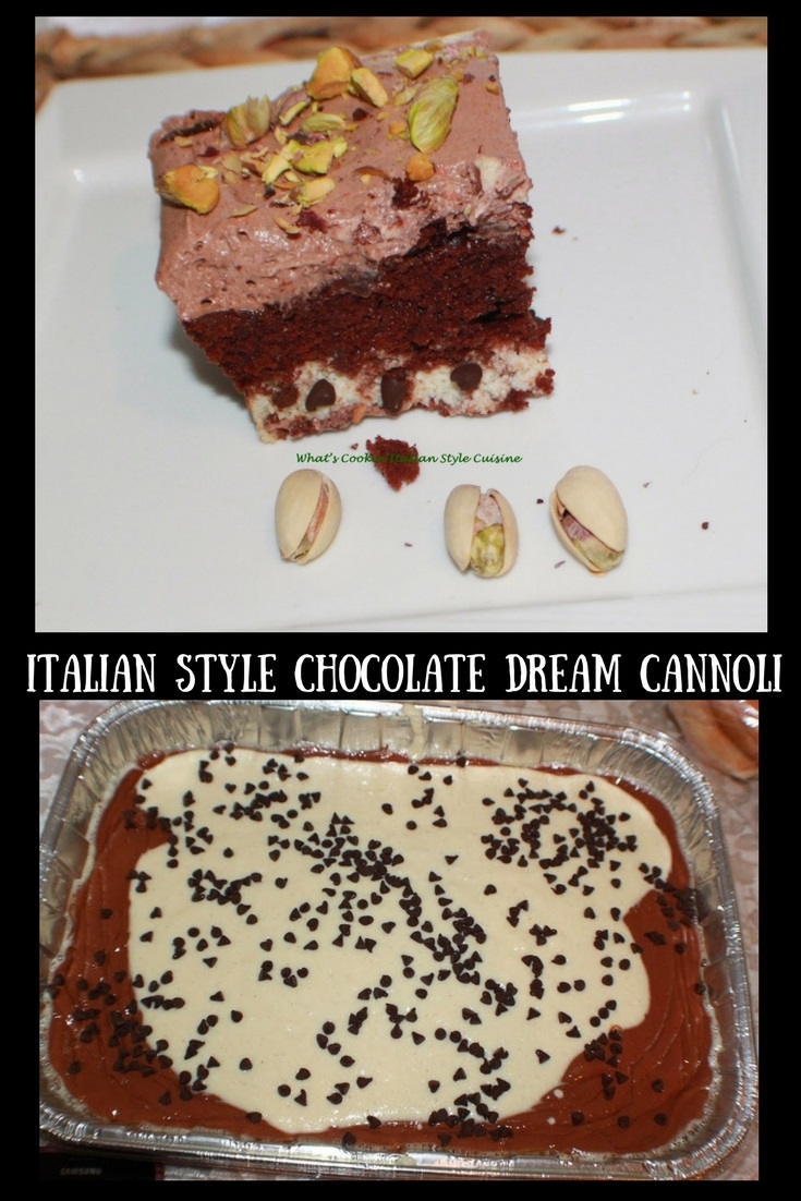 Italian Style Chocolate Dream Cannoli Cake Recipe What's Cookin