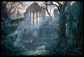14-Path-to-the-Gothic-Choir-Raphael-Lacoste-Matte-Paintings-and-Concept-Worlds