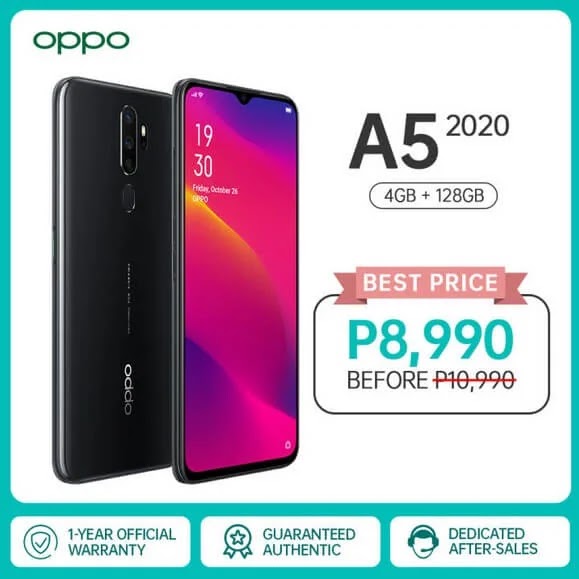 Price Drop Alert: OPPO A5 2020 Now Only Php8,990 (Instead of Php10,990)