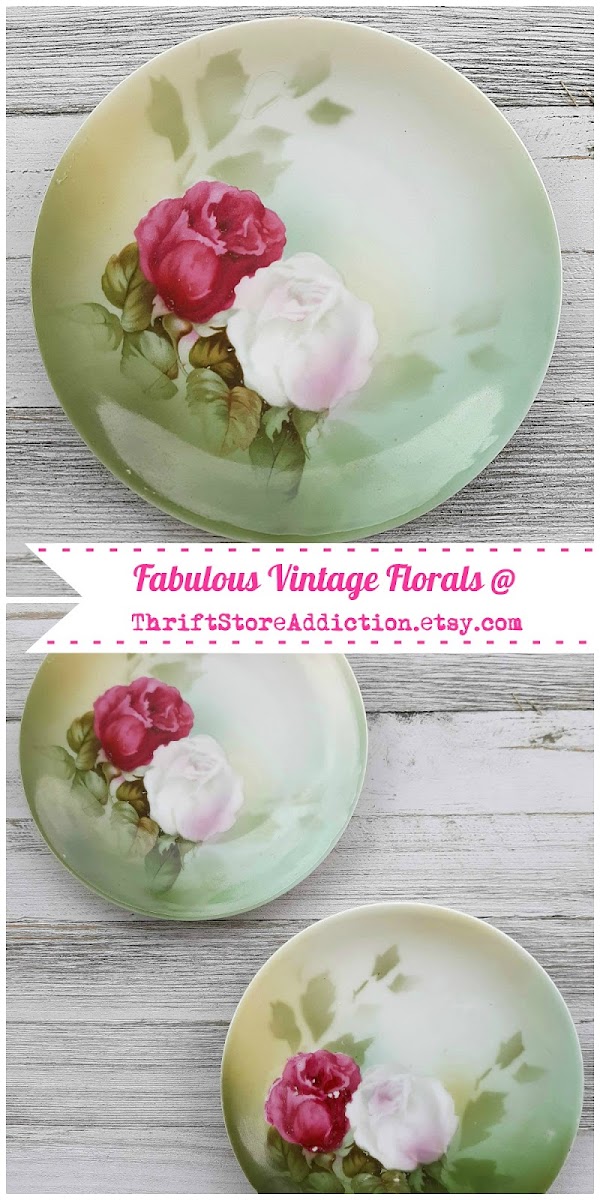 vintage floral plates 