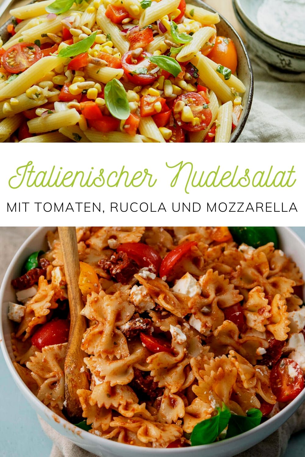 Italienischer Nudelsalat mit Tomaten, Rucola und Mozzarella | New Recipe 2