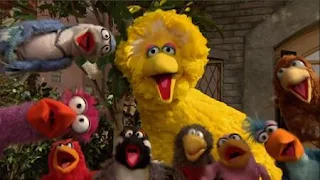 "That's Cooperation" song performed by Big Bird and the birds, Sesame Street Episode 4406 Help O Bots, Help-O-Bots season 44