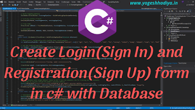 Create Login(Sign In) and Registration (Sign Up) Form in C# Windows Form With Database