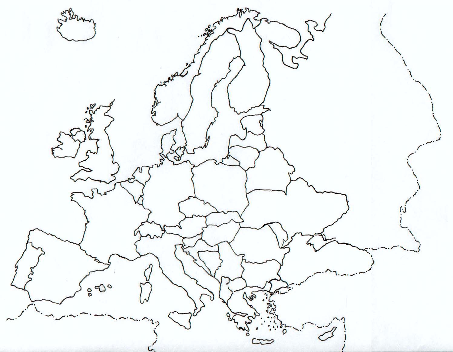 Mapa Mudo Europa 2015