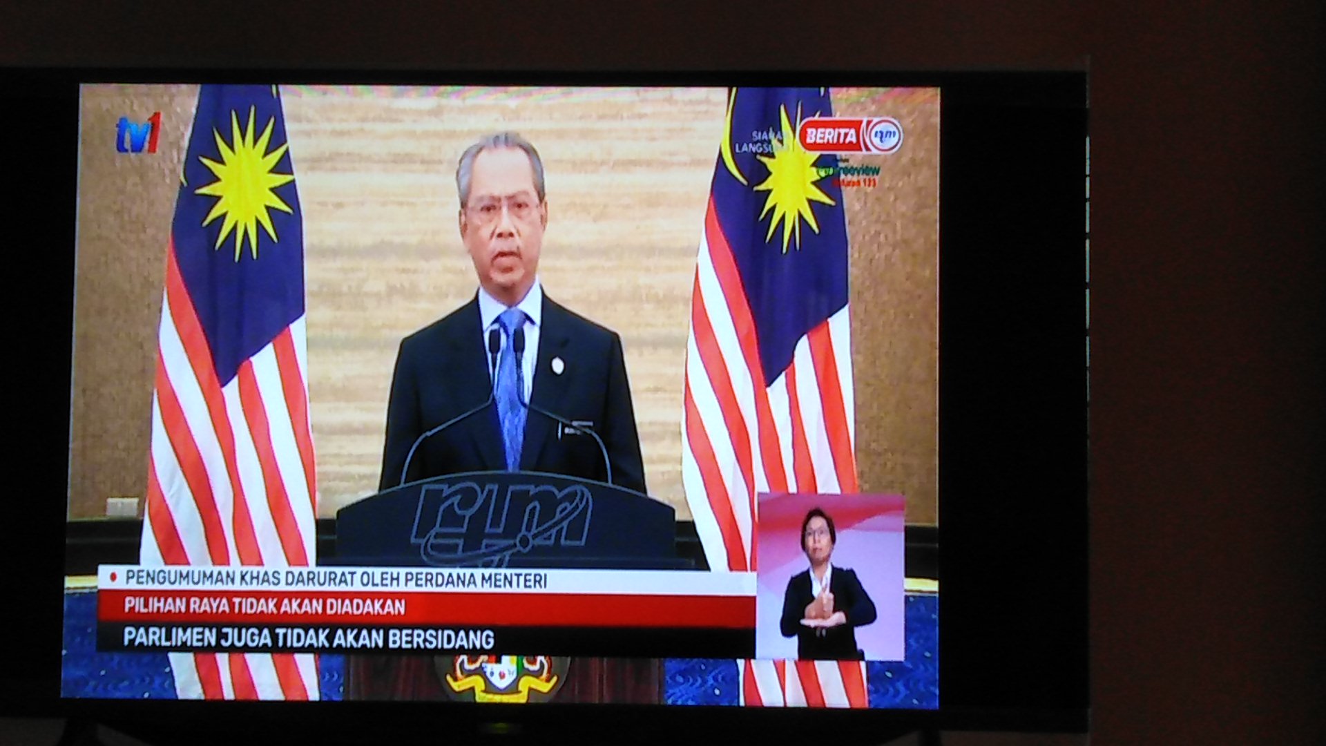 pengumuman khas darurat malaysia perdana menteri