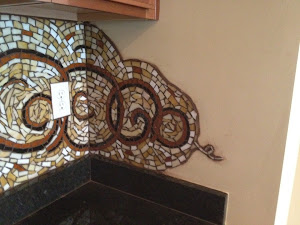 This mosaic is in a desk area at a private residence in Pa