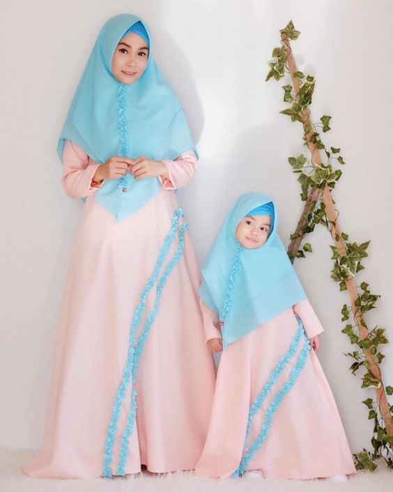 15 Model Baju Gamis Couple Ibu dan Anak Untuk Lebaran 2019 | Mesin Jahit